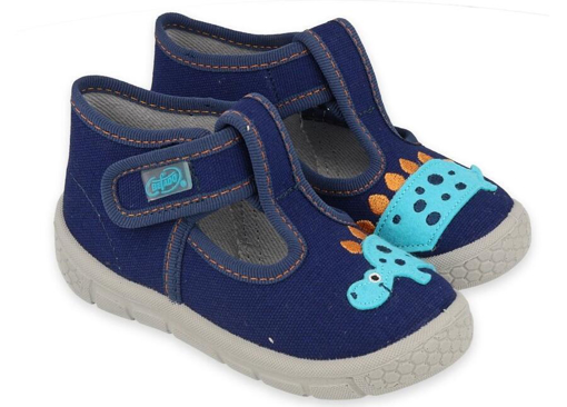 Obrázok z BEFADO 531P1 chlapčenské modré dino papuče