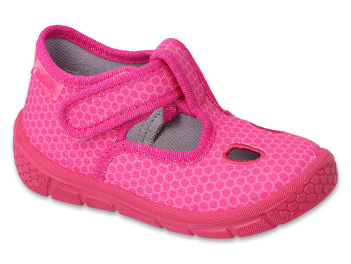 Obrázok z BEFADO 630P003 dievčenské papuče ružové bodky