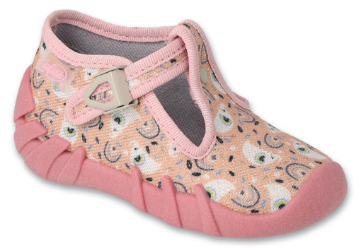 Obrázok z BEFADO 110N491 dievčenské papuče ružové dúhové