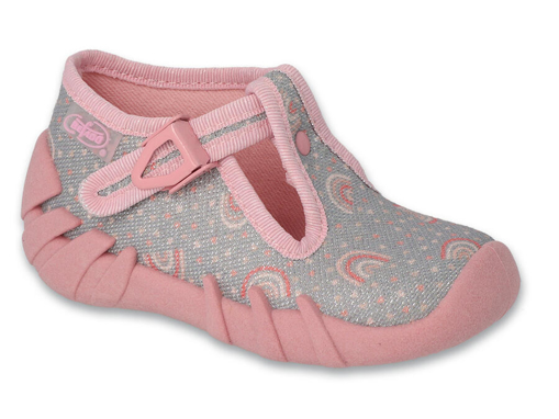 Obrázok z BEFADO 110N490 dievčenské sivé dúhové papuče