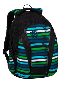Obrázok z Bagmaster BAG 20 C Študentský batoh Blue / Green / Black / White 23 L