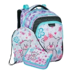 Obrázok z Bagmaster LUMI 21 C malá školská súprava pre prvákov - medvedík ružový 23 l