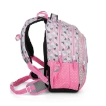 Obrázok z Bagmaster LUMI 22 A školský batoh - biela mačka s mašľou ružová 23 l