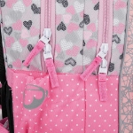 Obrázok z Bagmaster LUMI 22 A školský batoh - biela mačka s mašľou ružová 23 l