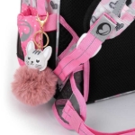 Obrázok z Bagmaster LUMI 22 A školský batoh - biela mačka s mašľou ružová 23 l