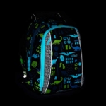 Obrázok z Bagmaster VEGA 22 B školský batoh - dinosaury modrý 22 l