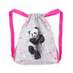 Obrázok z Bagmaster BETA 22 B školský vak na prezúvky / vak na cvičky - panda pink 1,5 l