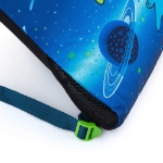 Obrázok z Bagmaster Bag LUMI 22 D školský vak na prezúvky / vak na cvičky - pes astronaut modrý 1,5 l