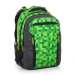 Obrázok z Bagmaster PORTO 23 B školský batoh - kocky zelený 29 l
