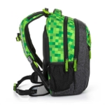 Obrázok z Bagmaster PORTO 23 B školský batoh - kocky zelený 29 l