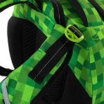 Obrázok z Bagmaster PORTO 23 B školský batoh - kocky zelený 29 l