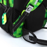 Obrázok z Bagmaster PORTO 23 B školský batoh - kocky zelený 29 l