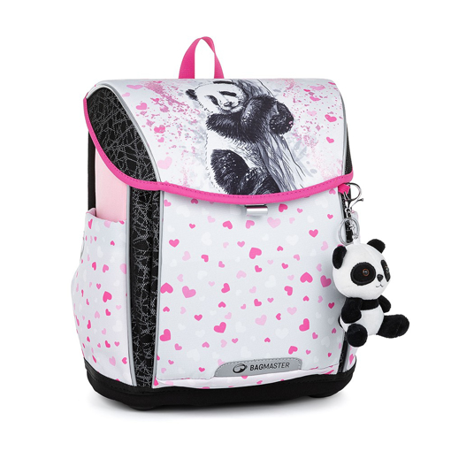 Obrázok z Školská taška Bagmaster PRIM 23 B - panda pink 20 l