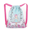 Obrázok z Bagmaster Bag LUMI 23 B školský vak na prezúvky / vak na cvičky - flower fairy blue 1,5 l