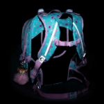 Obrázok z Bagmaster LUMI 23 Malá školská súprava pre prvákov - laň a plavá ružová 23 l