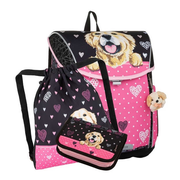 Obrázok z Bagmaster PRIM 23 Malý školský set pre prvákov - psík ružový 20 l