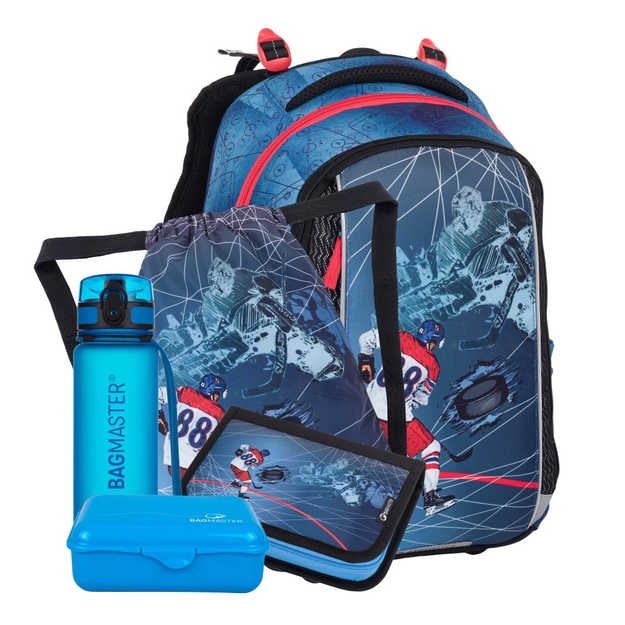 Obrázok z Bagmaster VEGA 24 Veľká školská súprava pre prvákov - hokejová modrá 22 l