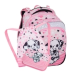 Obrázok z Bagmaster BETA 24 Malá školská súprava pre prvákov - dalmatínska ružová 18 l