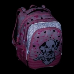 Obrázok z Bagmaster BETA 24 Malá školská súprava pre prvákov - dalmatínska ružová 18 l