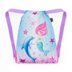 Obrázok z Bagmaster Bag LUMI 24 A školský vak na prezúvky / vak na telocvik - morská panna modrá 1,5 l