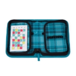 Obrázok z Bagmaster LUMI 24 E malá školská súprava pre prvákov - kockový svet modrá 23 l