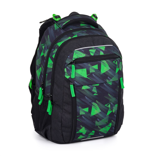 Obrázok z Bagmaster PORTO 24 A školský batoh - čierno-zelený zelený 29 l