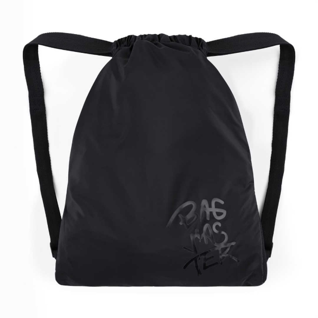 Obrázok z Bagmaster CITY BAG školský vak na prezúvky / vak na cvičky - čierny 1,5 l