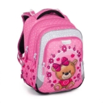 Obrázok z Bagmaster LUMI 24 H malý školní set pro prvňáčky – medvídek Růžová 23 l