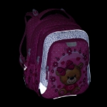 Obrázok z Bagmaster LUMI 24 H malý školní set pro prvňáčky – medvídek Růžová 23 l