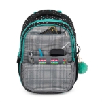 Obrázok z Bagmaster PORTO 24 C školní batoh – černo-tyrkysový Vícebarevná 23 l