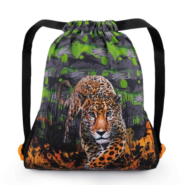 Obrázok z Bagmaster SÁČEK BETA 22 C školní na přezůvky / tělocvik - levhart Oranžová 1,5 l