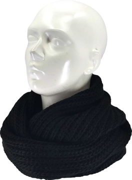 Obrázok z VOXX Šála dámská pletená MINOR kruhová z merino ČERNÁ