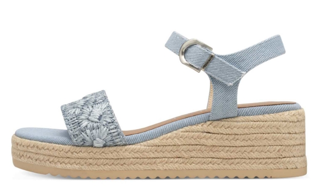 Obrázok z Tamaris 1-28059-44-880 Dámske sandále na kline modré