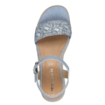 Obrázok z Tamaris 1-28059-44-880 Dámske sandále na kline modré