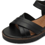 Obrázok z Tamaris 1-28202-42-003 Dámske sandále na kline čierne