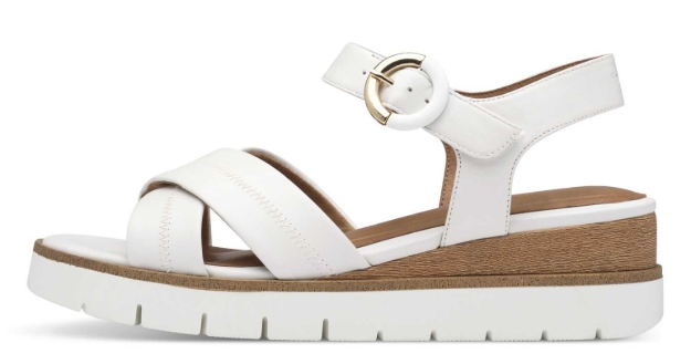 Obrázok z Tamaris 1-28202-42-117 Dámske sandále na kline biele