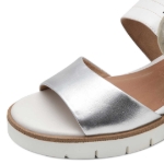 Obrázok z Tamaris 1-28206-42-171 Dámske sandále na kline biele