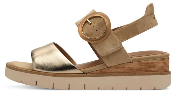 Obrázok z Tamaris 1-28206-42-445 Dámske sandále na kline hnedé