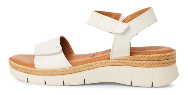 Obrázok z Tamaris 1-28220-44-117 Dámske sandále na kline biele