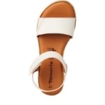 Obrázok z Tamaris 1-28220-44-117 Dámske sandále na kline biele