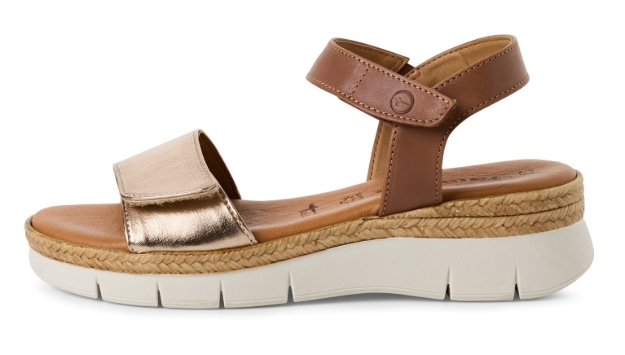 Obrázok z Tamaris 1-28220-44-392 Dámske sandále na kline hnedé