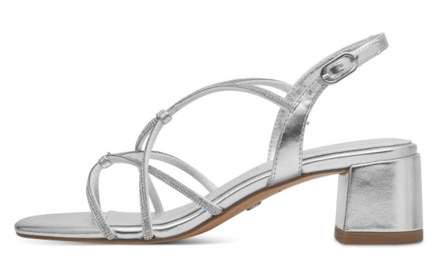 Obrázok z Tamaris 1-28236-42-941 Dámske sandále na podpätku strieborné