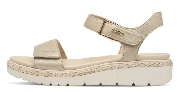 Obrázok z Tamaris 1-28260-42-179 Dámske sandále na kline béžové