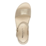 Obrázok z Tamaris 1-28260-42-179 Dámske sandále na kline béžové