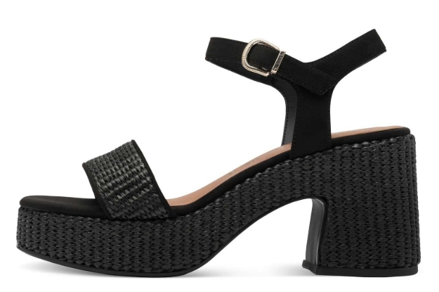 Obrázok z Tamaris 1-28311-44-001 Dámske sandále na podpätku čierne