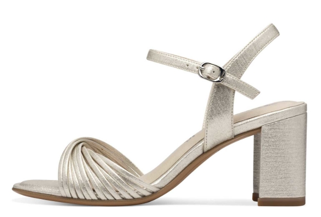 Obrázok z Tamaris 1-28324-42-179 Dámske sandále na podpätku stieborné