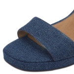 Obrázok z Tamaris 1-28343-44-802 Dámske sandále na podpätku modré