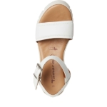 Obrázok z Tamaris 1-28712-42-117 Dámske sandále na kline biele