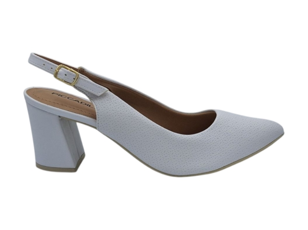 Obrázok z Piccadilly 745145-30 Dámske sandále na podpätku biele