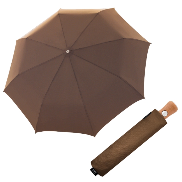 Obrázok z DOPPLER MANUFAKTUR Bellino Nickel matt Oxford - plně automatický luxusní deštník hnědá